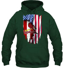 Load image into Gallery viewer, St Louis Cardinals flag ripped american flag shirt