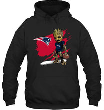 Load image into Gallery viewer, New England Patriots angry baby groot ripped shirt