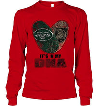 Load image into Gallery viewer, New York Jets and Army Black Knights it's my dna love fingerprints shirt