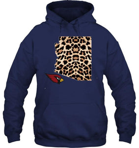 Arizona Cardinals panther pattern state map hoodie