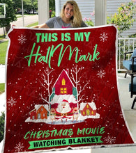 Load image into Gallery viewer, hallmark christmas moovie santa santa reindeer blanket