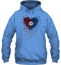 Load image into Gallery viewer, Winnipeg Jets dual colors tiny heart shaped shirt