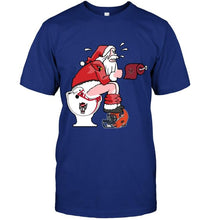 Load image into Gallery viewer, Santa Louisville Cardinals in bathroom shirt