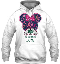 Load image into Gallery viewer, New York Jets minnie br east cancer love shirt