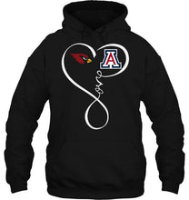 Load image into Gallery viewer, Arizona Cardinals Arizona Wildcats love heart shirt