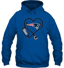 Load image into Gallery viewer, New England Patriots nurse scope love heartbeat shirt