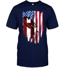 Load image into Gallery viewer, Arizona Cardinals flag ripped american flag shirt