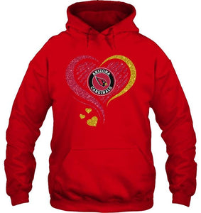 Arizona Cardinals heart glittering shirt