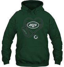 Load image into Gallery viewer, New York Jets nurse scope love heartbeat shirt