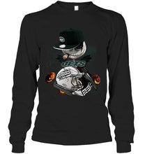Load image into Gallery viewer, Fear the New York Jets jack skellington halloween harvest field shirt