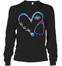 Load image into Gallery viewer, Let's go New York Jets dyed nurse scope love shirt