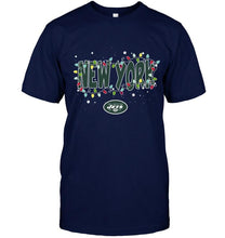 Load image into Gallery viewer, New York Jets christmas fairy lights t shirt