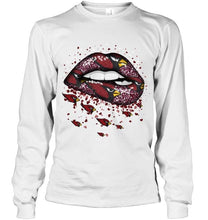 Load image into Gallery viewer, Arizona Cardinals heart glitter pattern lips shirt