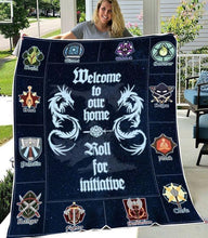 Load image into Gallery viewer, welcome to our home roll for initiative quilt blanket