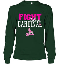 Load image into Gallery viewer, Fight like a Cardinal St Louis Cardinals br east cancer support fan shirt