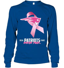 Load image into Gallery viewer, New England Patriots real fans wear pink br east cancer support shirt