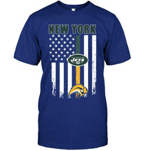 Load image into Gallery viewer, New York New York Jets Buffalo Sabres american flag shirt