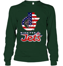 Load image into Gallery viewer, Winnipeg Jets Manitoba 4th July independence day american flag shirt