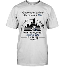 Load image into Gallery viewer, Once upon a time there was girl really loved Winnipeg Jets it was me mickey disney castle shirt