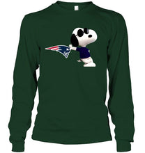 Load image into Gallery viewer, New England Patriots snoopy sun glasses proud fan hoodie