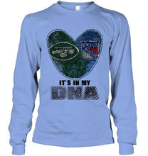 Load image into Gallery viewer, New York Jets and New York Rangers it's my dna love fingerprints shirt