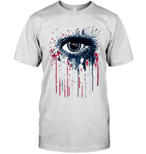 Load image into Gallery viewer, New England Patriots eye paint drop art style t shirt
