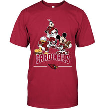 Load image into Gallery viewer, Arizona Cardinals mickey donald goofy fan shirt