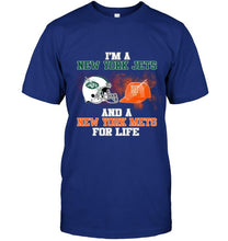 Load image into Gallery viewer, i'm a New York Jet and a New York Met for life shirt