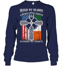 Load image into Gallery viewer, Irish by blood american by birth patriot by choice 2 Black T Shirt