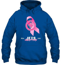 Load image into Gallery viewer, Winnipeg Jets real fans wear pink br east cancer support shirt