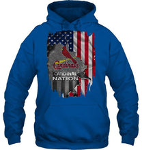 Load image into Gallery viewer, St Louis Cardinals nation american flag ripped shirt