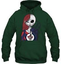 Load image into Gallery viewer, Winnipeg Jets Jack Skellington Sally halloween fan shirt