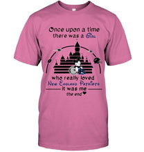 Load image into Gallery viewer, Once upon a time there was girl really loved New England Patriots it was me mickey disney castle shirt