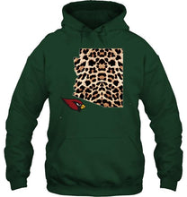 Load image into Gallery viewer, Arizona Cardinals panther pattern state map hoodie