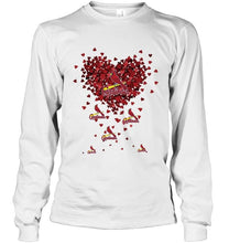 Load image into Gallery viewer, St Louis Cardinals tiny hearts shape hoodie