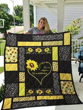 Load image into Gallery viewer, jesus its not religion its a relationship sunflower quilt blanket