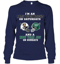 Load image into Gallery viewer, I'm Army Black Knight on saturdays and New York Jet on sundays shirt