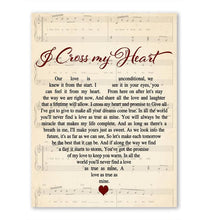 Load image into Gallery viewer, George Strait I cross my heart Lyric heart typography poster