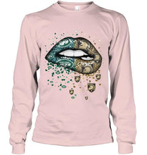 Load image into Gallery viewer, New York Jets and Army Black Knights glitter pattern sexy lips t shirt