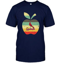 Load image into Gallery viewer, St Louis Cardinals teacher apple retro shirt