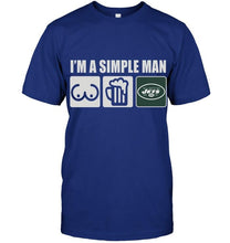 Load image into Gallery viewer, I'm simple man loves bobs beer New York Jets fan shirt