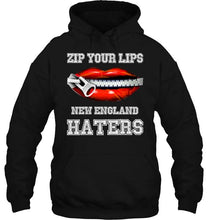 Load image into Gallery viewer, Zip your lips New England haters New England Patriots fan T Shirt