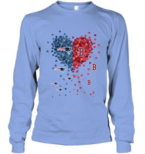 Load image into Gallery viewer, New england patriots and boston red sox tiny heart love shape shirt