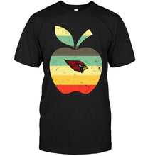 Load image into Gallery viewer, Arizona Cardinals teacher apple retro shirt