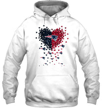 Load image into Gallery viewer, New England Patriots dual colors tiny heart shaped shirt