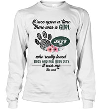 Load image into Gallery viewer, Once upon a time there was a girl loved dog and New York Jets shirt