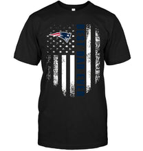 Load image into Gallery viewer, Best New England Patriots dad ever american flag shirt