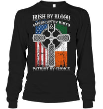 Load image into Gallery viewer, Irish by blood american by birth patriot by choice 2 Black T Shirt