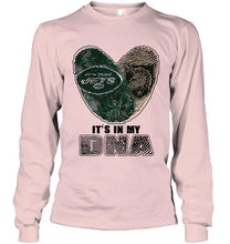 Load image into Gallery viewer, New York Jets and Army Black Knights it's my dna love fingerprints shirt