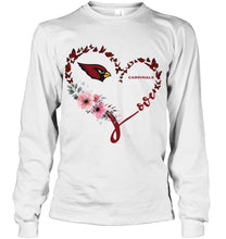 Load image into Gallery viewer, Arizona Cardinals butterfly heart shirt